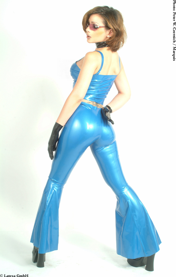 Latex Trompetenhose